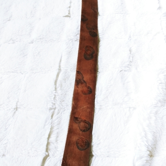 Cowhide vintage belt brown gypsy boho buckle - Picture 9 of 12